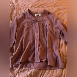 Maroon button down shirt